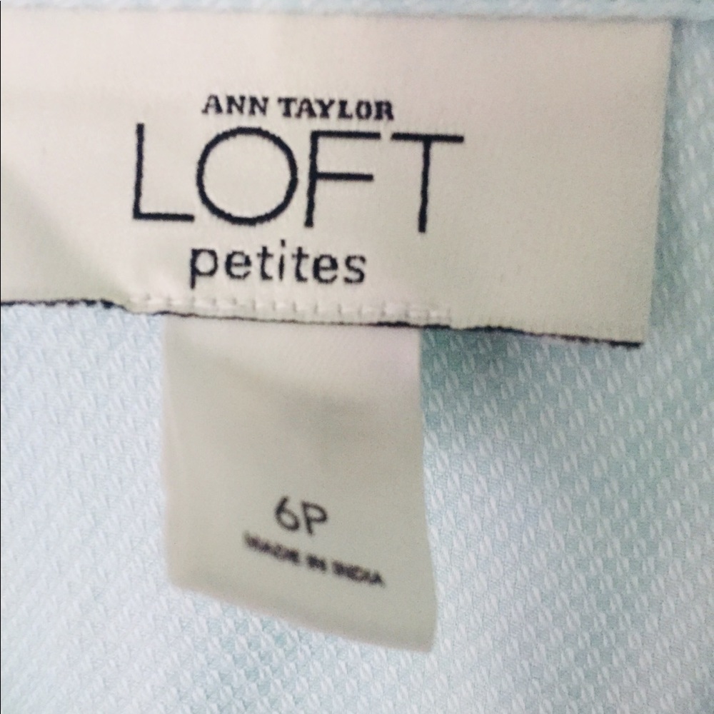 Loft Light Blue Button Down Top - image 3